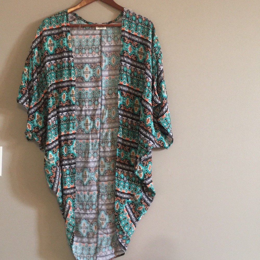 Brand new Turquoise Bohemian Kimono - Picture 1 of 3